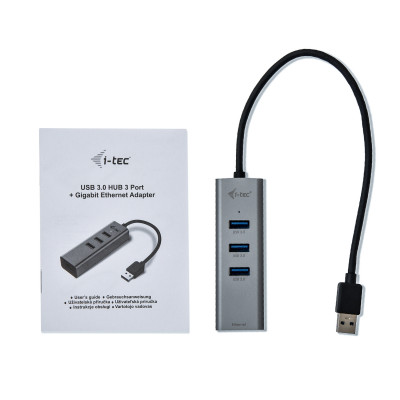 i-tec Metal U3METALG3HUB interface hub USB 3.2 Gen 1 (3.1 Gen 1) Type-A 5000 Mbit/s Grey